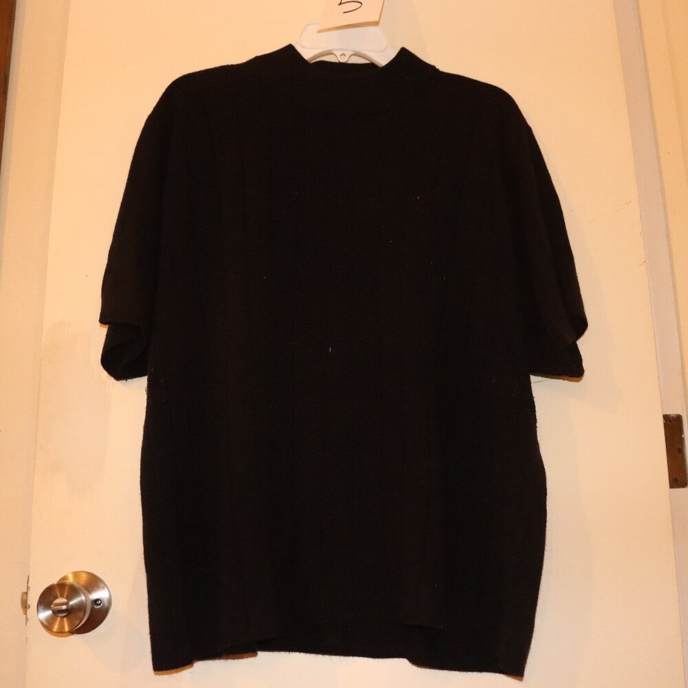 Black Short-Sleeve Sweater